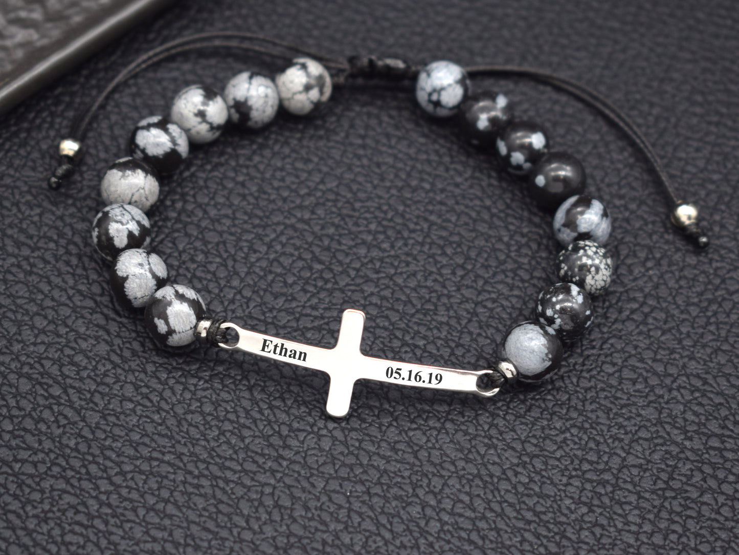Customizble cross bracelet for man