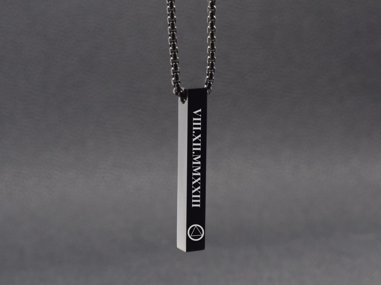 Custom sobriety gift for men women Sober necklace Recovery AA symbol