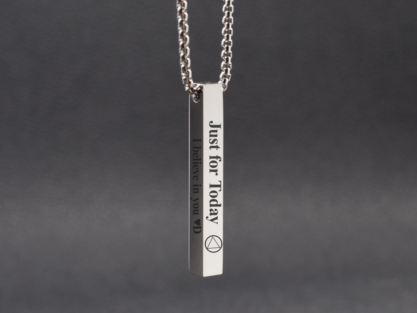 Sobriety gift women Addiction recovery necklace Sober anniversary AA jewelry