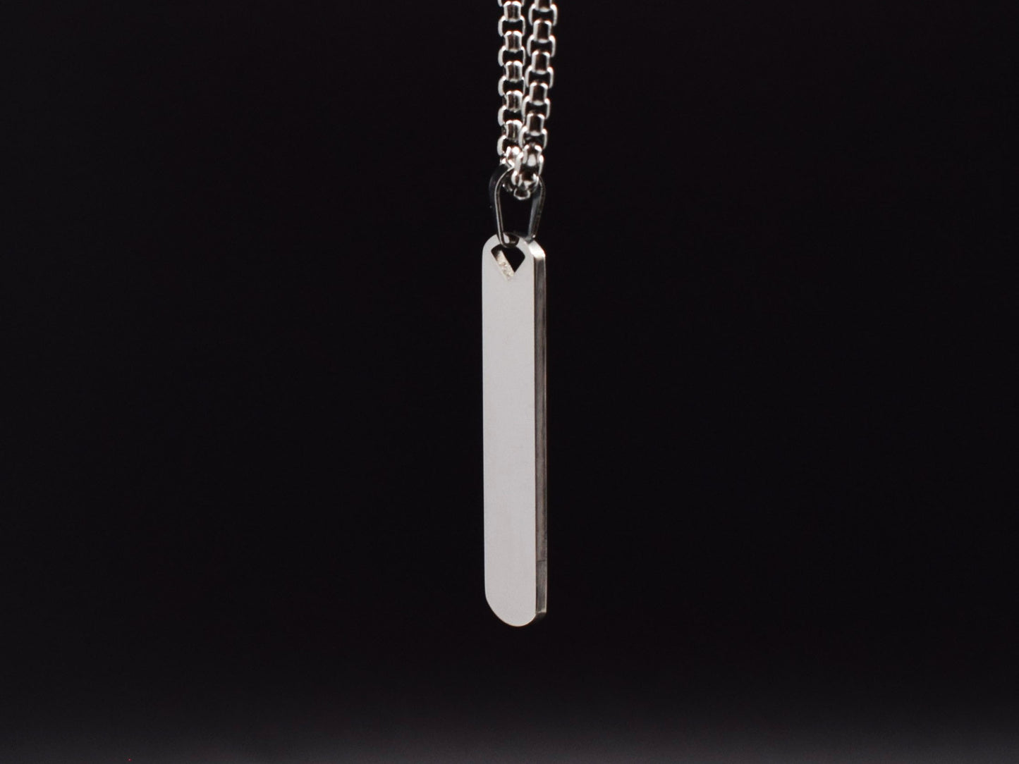 Personalized Bar Necklace for Boyfriend Engraved Anniversary Date Initials