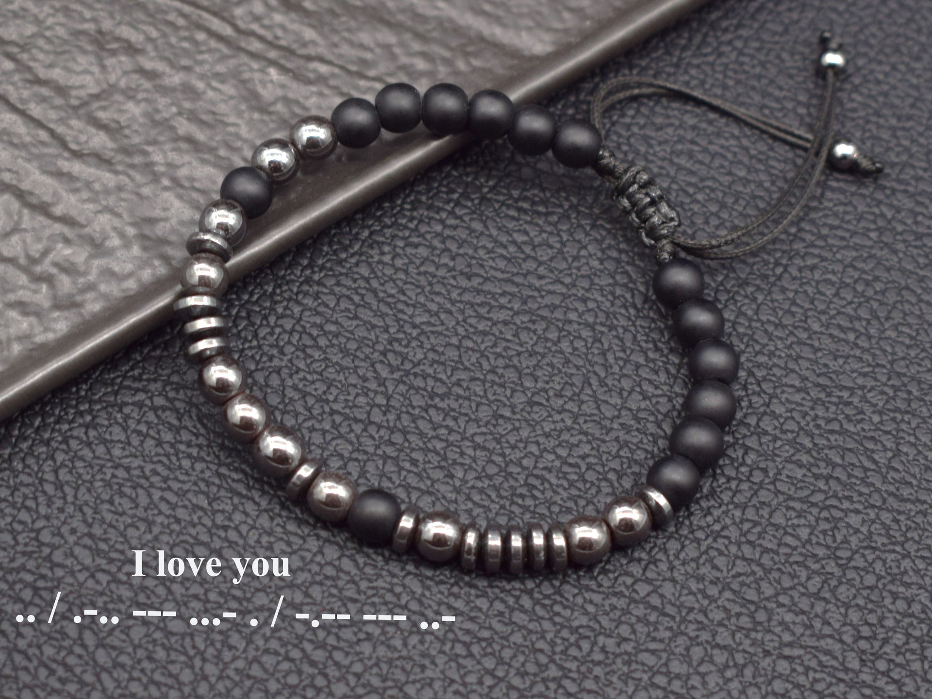 Hug From Heaven Morse Code Bracelet, Inspirational Morse Code Bracelets