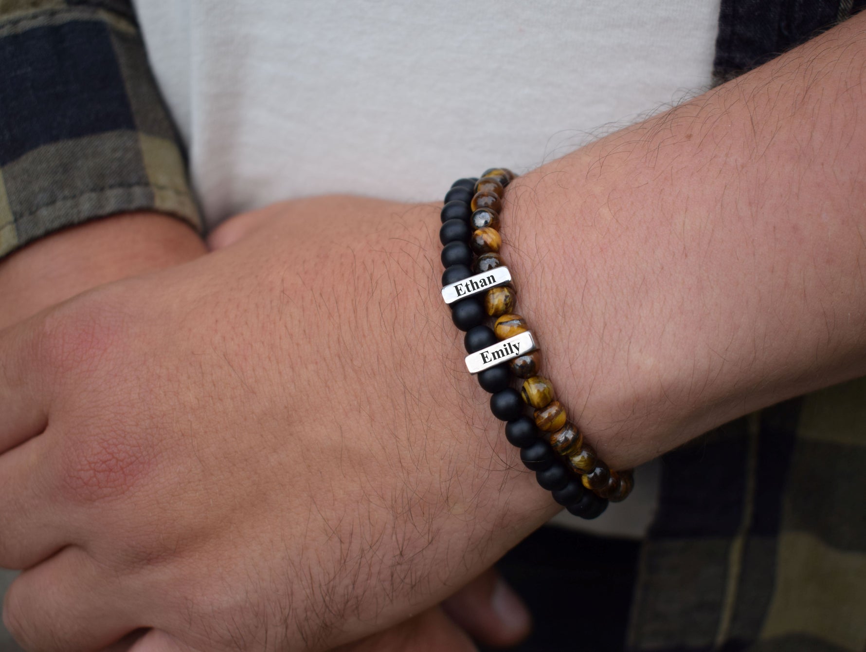 Customized beaded bracelets for him Clearance